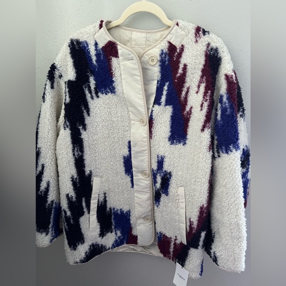 ISABEL MARANT ETOILE Memma Reversible Jacket in Ecru Size 34 New - Picture 2 of 11